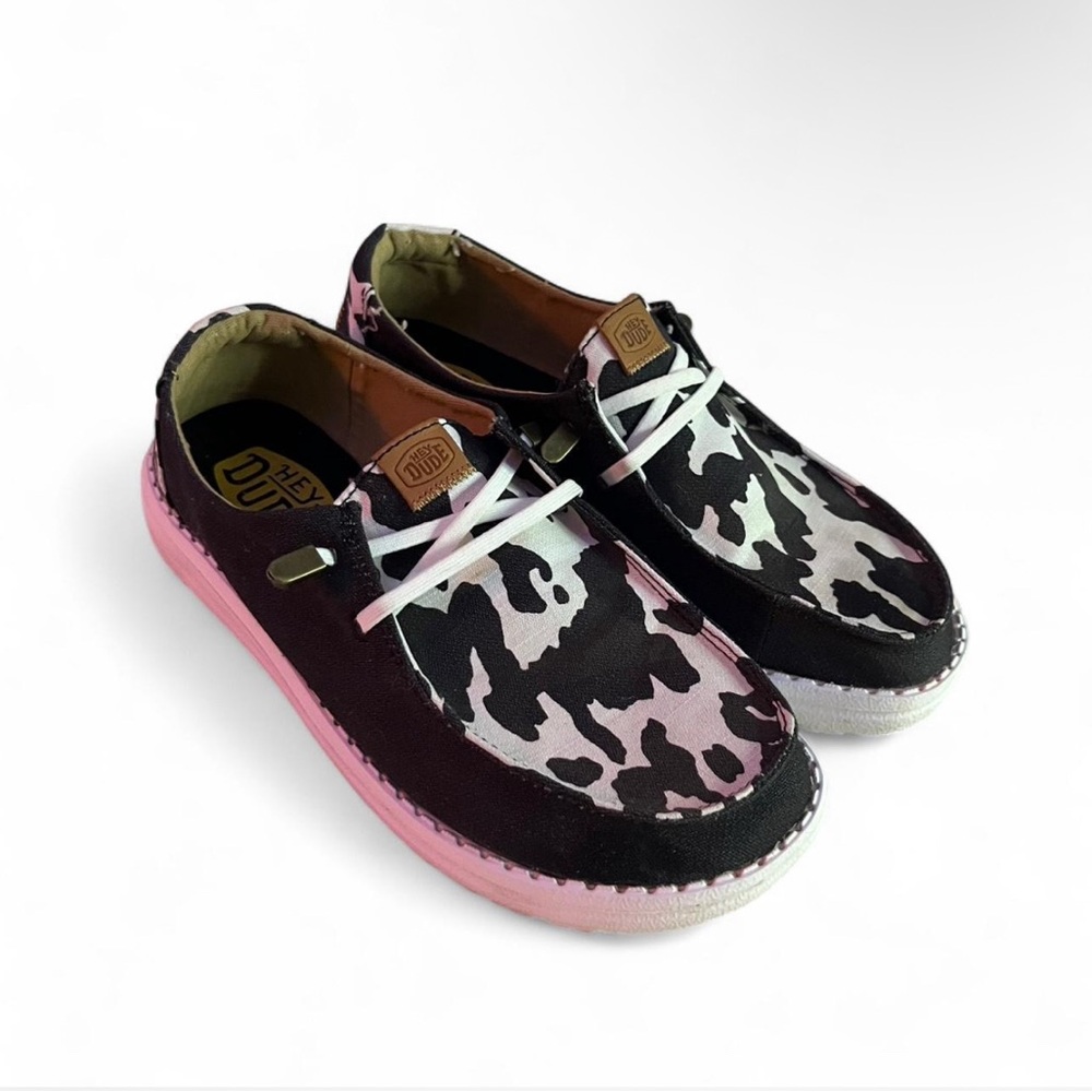 Women’s Black Cow Print Shoes